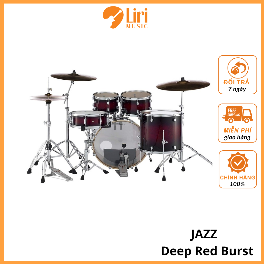 Bộ trống JAZZ Pearl DMP925SP/C261 Gloss Deep Red Burst