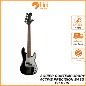 Đàn Guitar Bass Squier Contemporary Active Precision Bass PH V HS, Laurel Fingerboard, Black - 5 Strings