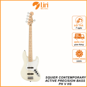 Đàn Guitar Bass Squier Affinity Jazz Bass V SS, Maple Fingerboard, Olympic White - 5 Strings