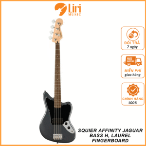 Đàn Guitar Bass Squier Affinity Jaguar Bass H, Laurel Fingerboard, Charcoal Frost Metallic - 4 Strings