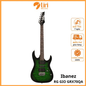 Đàn Guitar Điện Ibanez RG GIO GRX70QA, Transparent Emerald Burst