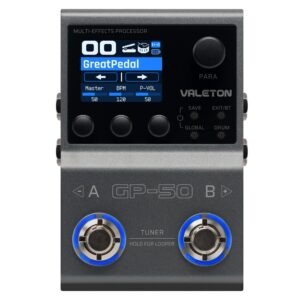 Pedal Guitar Valeton GP-50 Multi-FX, Amp & IR Loader Mini.