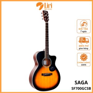 Đàn Guitar Acoustic SAGA SF700GCSB