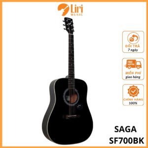Đàn Guitar Acoustic SAGA SF700BK