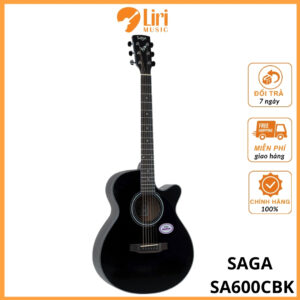 Đàn Guitar Acoustic SAGA SA600CBK