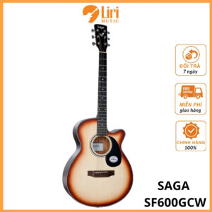 Đàn Guitar Acoustic SAGA SF600GCW