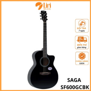Đàn Guitar Acoustic SAGA SF600GCBK