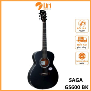 Đàn Guitar Acoustic SAGA GS600 BK