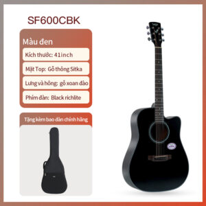 Đàn Guitar Acoustic SAGA SF600 CBK