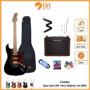 Combo Guitar Điện Sqoe SEST250 + NUX Mighty Lite BT MKII
