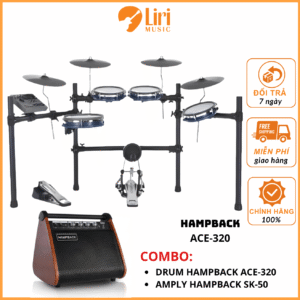 Combo trống điện HAMPBACK ACE-320 + AMPLY HAMPBACK | LIRI MUSIC